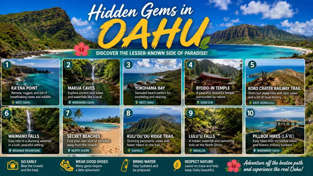 Hidden Gems in Oahu: 25 Secret Places Most Tourists Miss