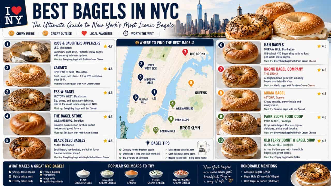 Best Bagels in NYC – Top New York Bagel Shops You Need to Try