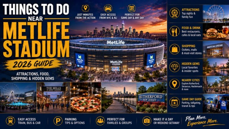 Things to Do Near MetLife Stadium (2026 Guide) – Attractions, Food, Shopping & Hidden Gems
