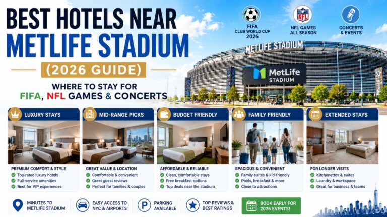 Best Hotels Near MetLife Stadium (2026 Guide) – Where to Stay for FIFA, NFL Games & Concerts