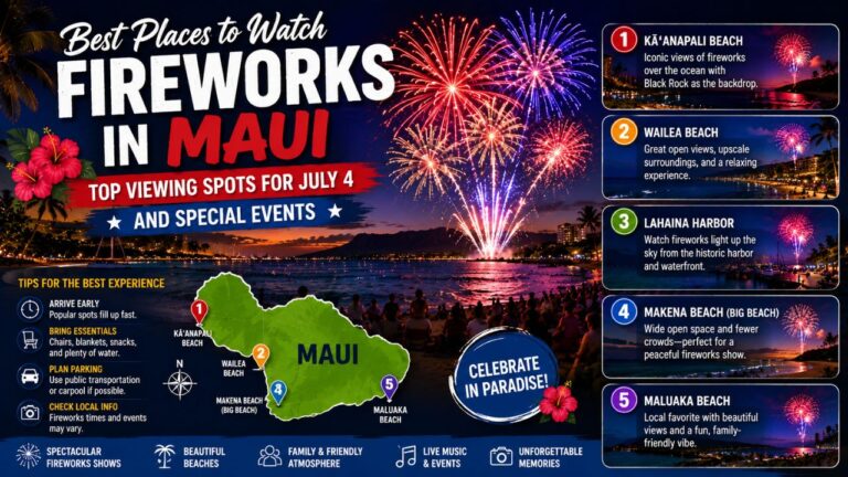 Best Places to Watch Fireworks in Maui: Top Viewing Spots for July 4 and Special Events