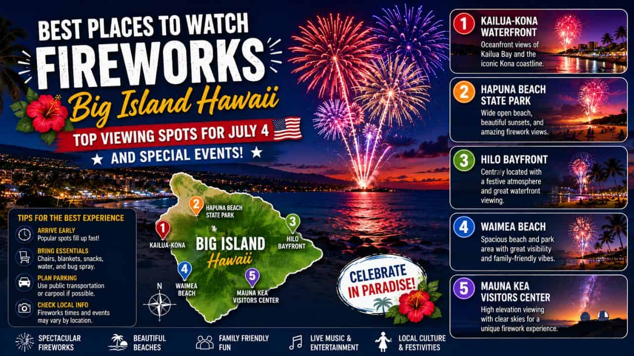 Best Places to Watch Fireworks in Big Island Hawaii: Top Viewing Spots for July 4 and Special Events